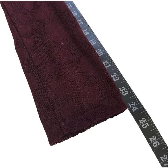 Deca Paris Women's Burgundy Polka Dot Mesh Long Sleeve Loose Sweater Size 4 NWT - Picture 8 of 11